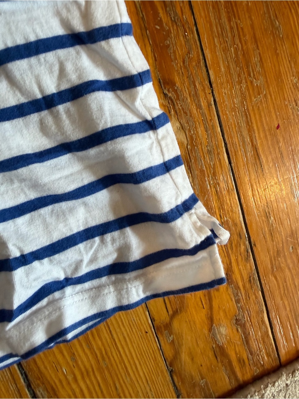 AYR Boxy White and Blue Striped Short Sleeve Tee - Picture 3 of 3
